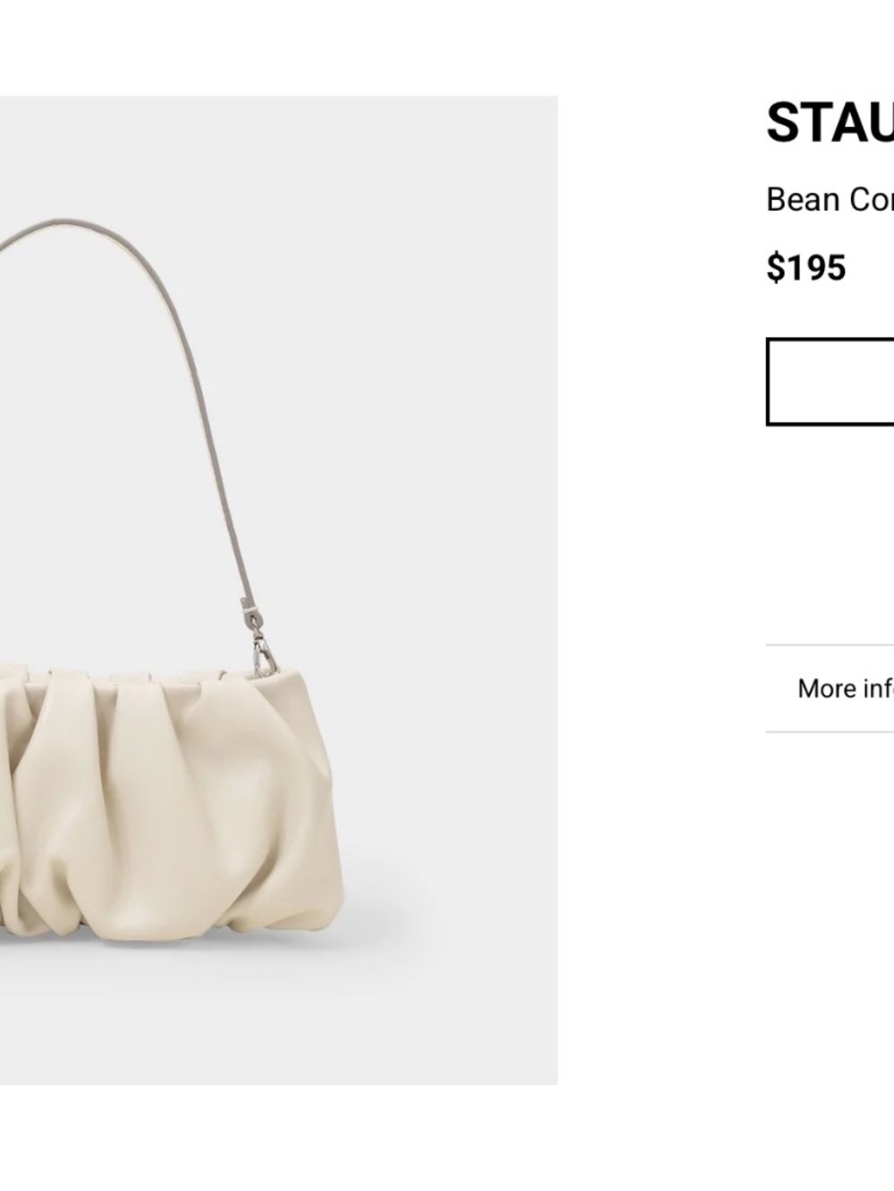 STAUD Bean Large Convertible Hobo Bag, Cream - GUC - Picture 5 of 8